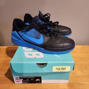 Nike Paul Rodriguez 8 Size 12 Black Blue 654158-044